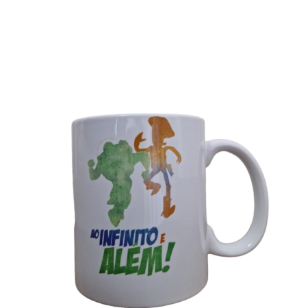 Caneca De Porcelana Ao Infinito e Além - Woody e Buzz