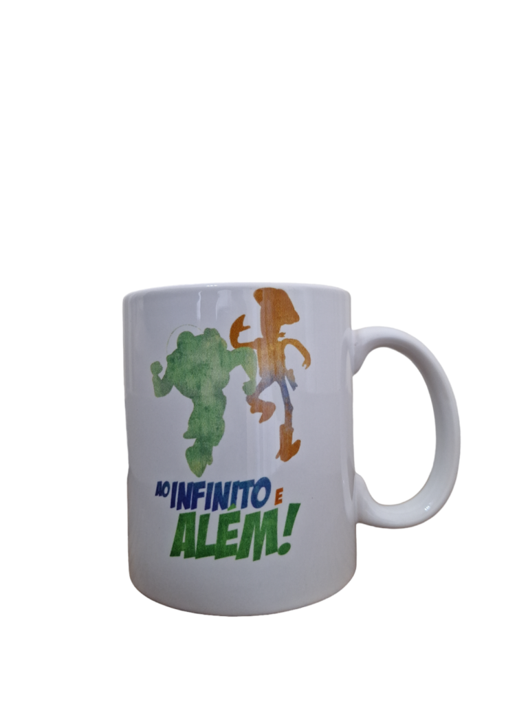 Caneca De Porcelana Ao Infinito e Além - Woody e Buzz