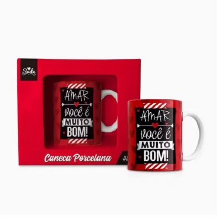 Caneca De Porcelana Amar Você é Muito Bom