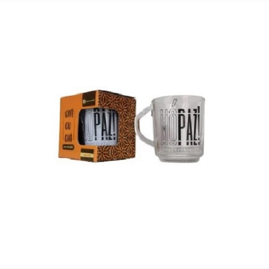 Caneca De Vidro Mó Paz