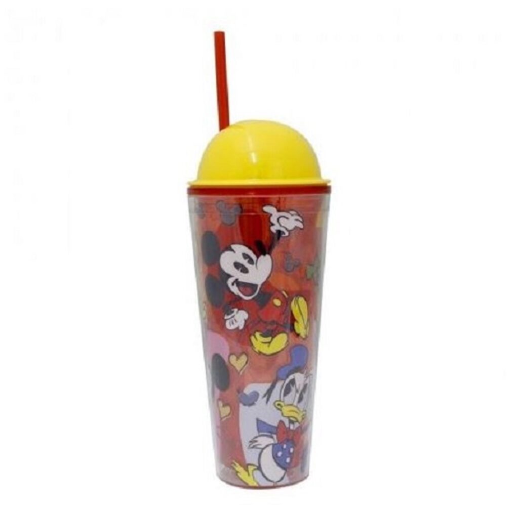 Copo Canudo Com Tampa Turma Do Mickey