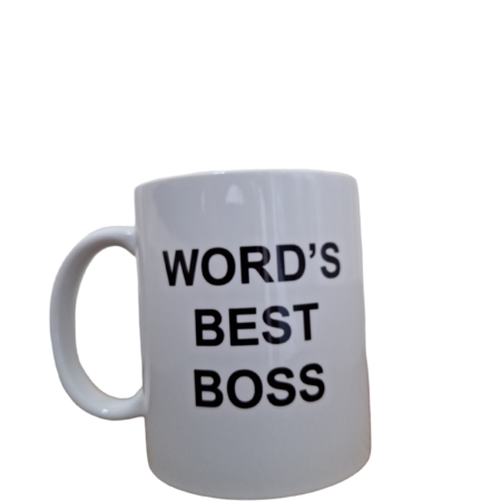 Caneca de Porcelana Words Best Boss