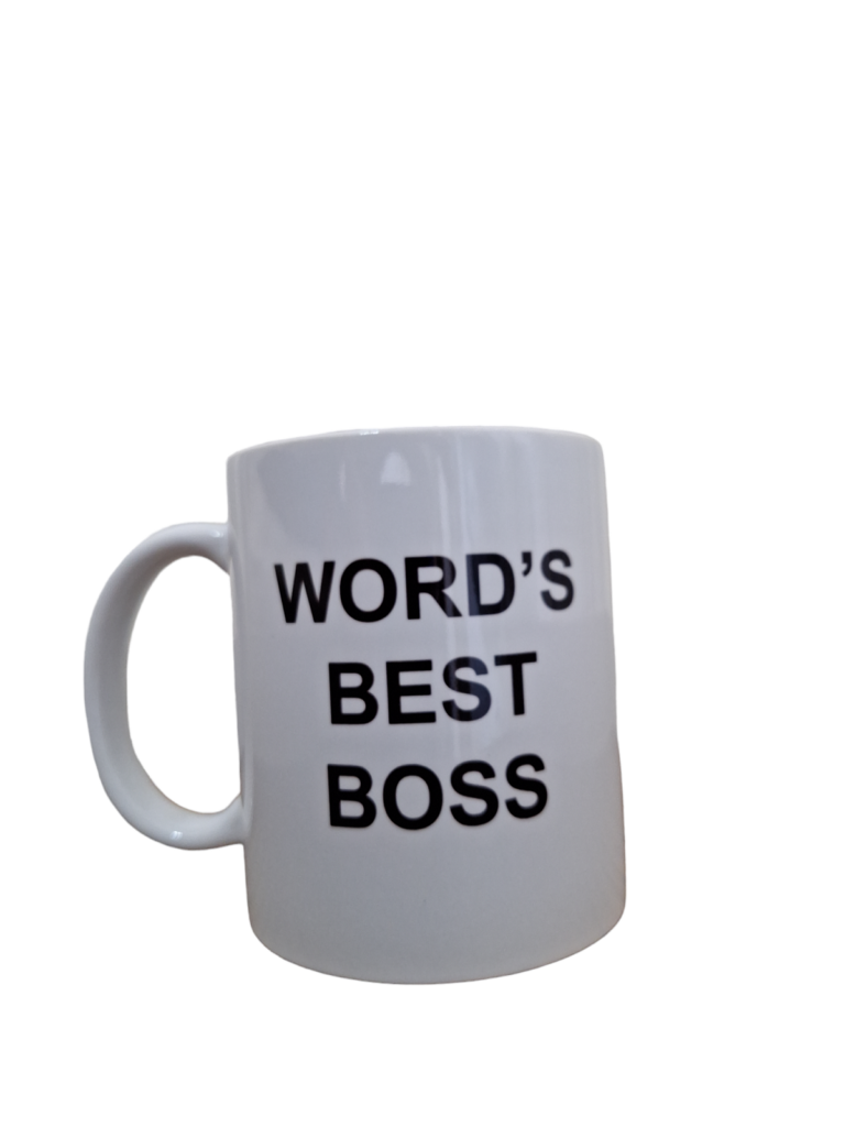 Caneca de Porcelana Words Best Boss