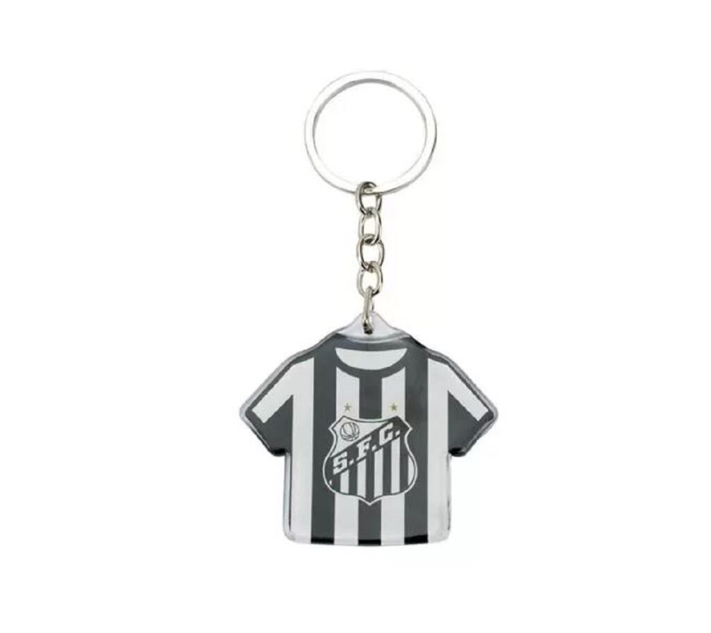 Chaveiro Em Forma De Camisa De Time Santos Oficial