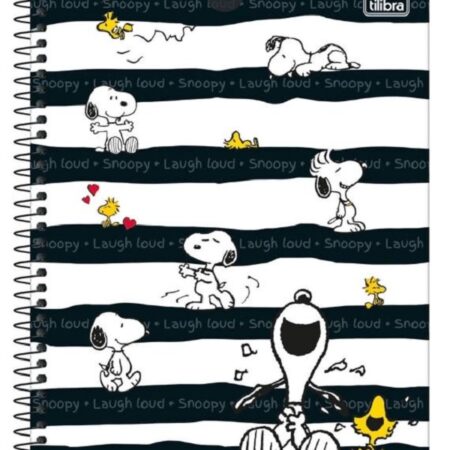 Caderno De 01 Matéria Capa Dura Tilibra Com 96 Folhas - Snoopy Peanuts