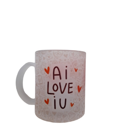 Caneca I Love Iu - Resina Branca
