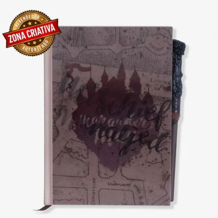 Caderno de Anotações 20X14cm Mapa do Maroto