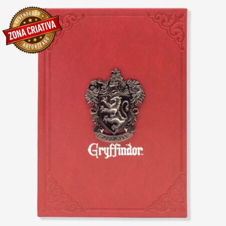 Caderno com Aplique Brasão 21X15cm Grifnoria - Harry Potter
