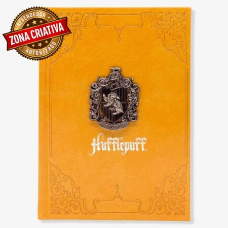 Caderno com Aplique Brasão 21X15cm Lufa-Lufa - Harry Potter