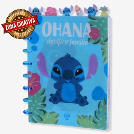 Caderno de Anotações com Divisórias 21X16cm Stitch