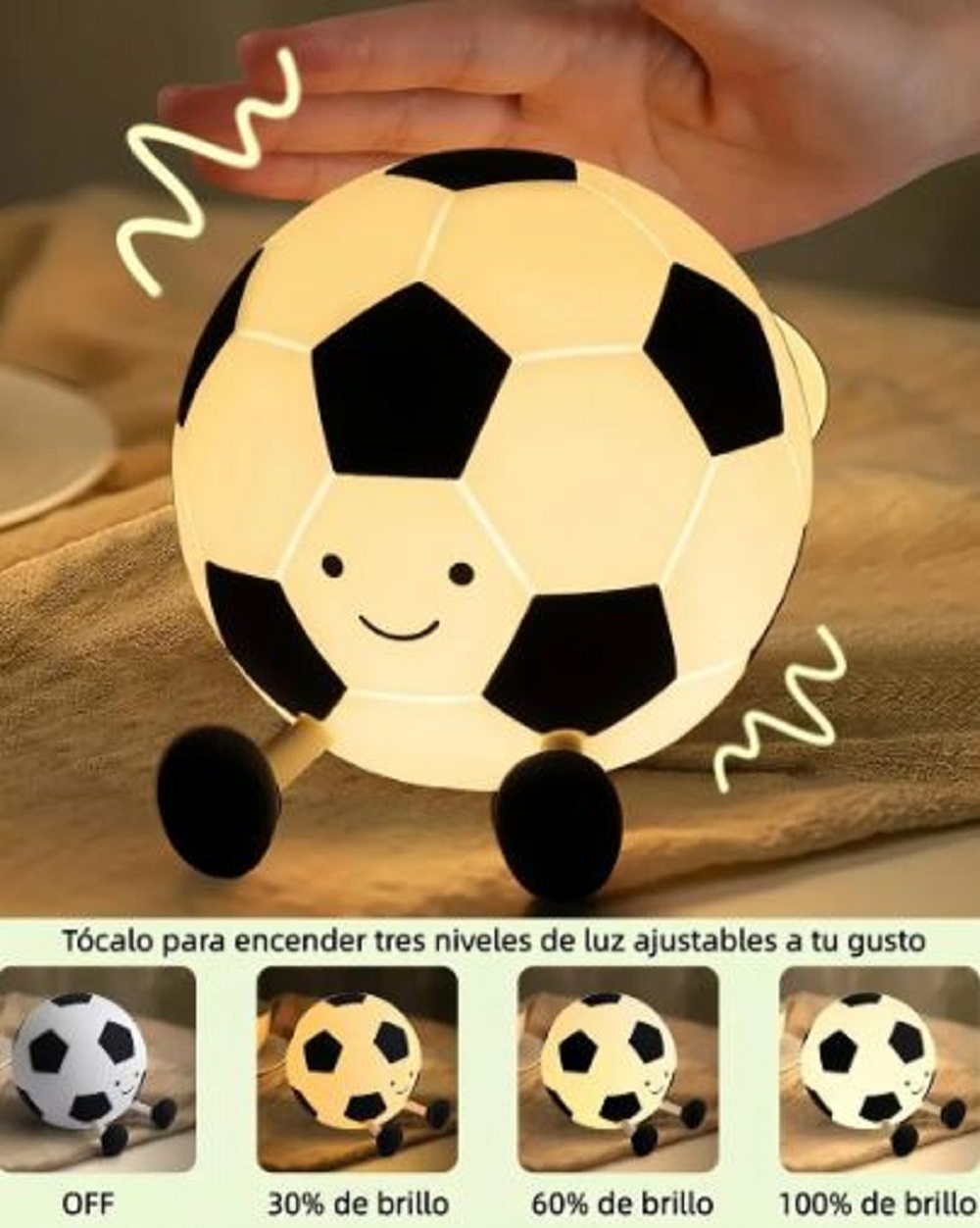 Luminária Silicone Bola de Futebol - Imagem 3