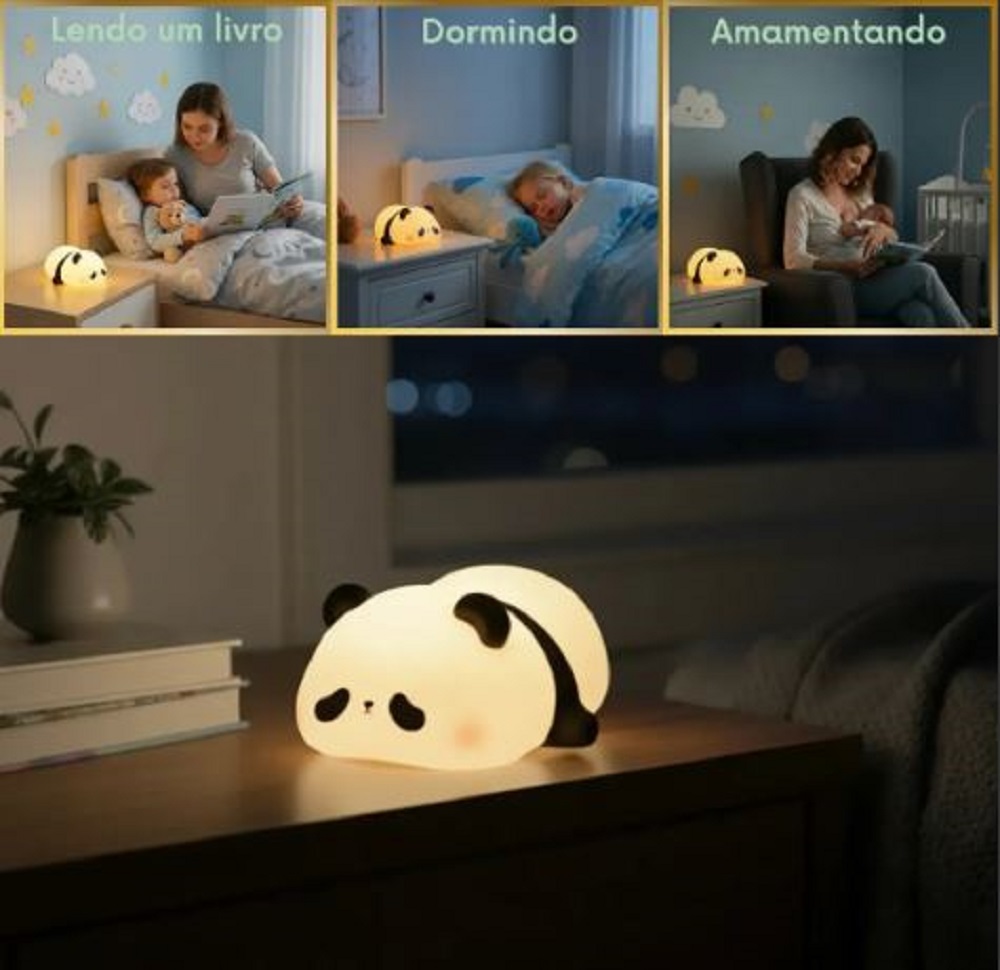 Luminária Silicone Panda Touch - Imagem 6